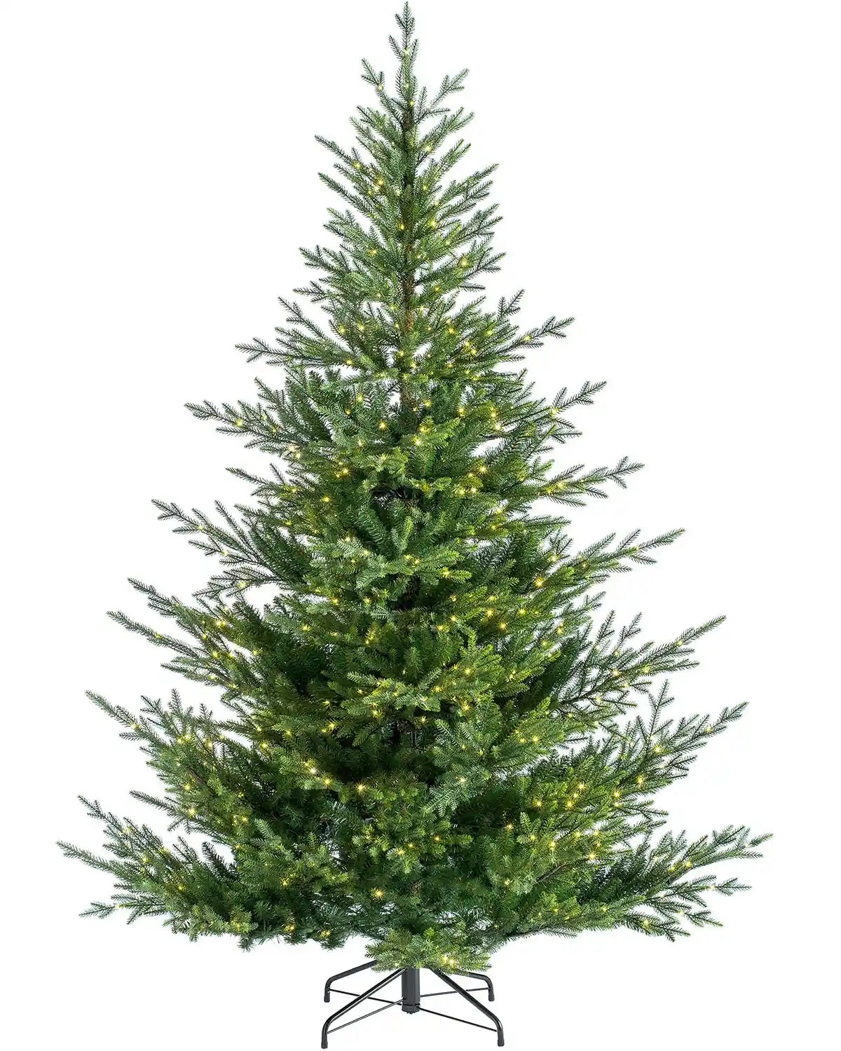 6 ft pre-lit Douglas fir Christmas tree on white background