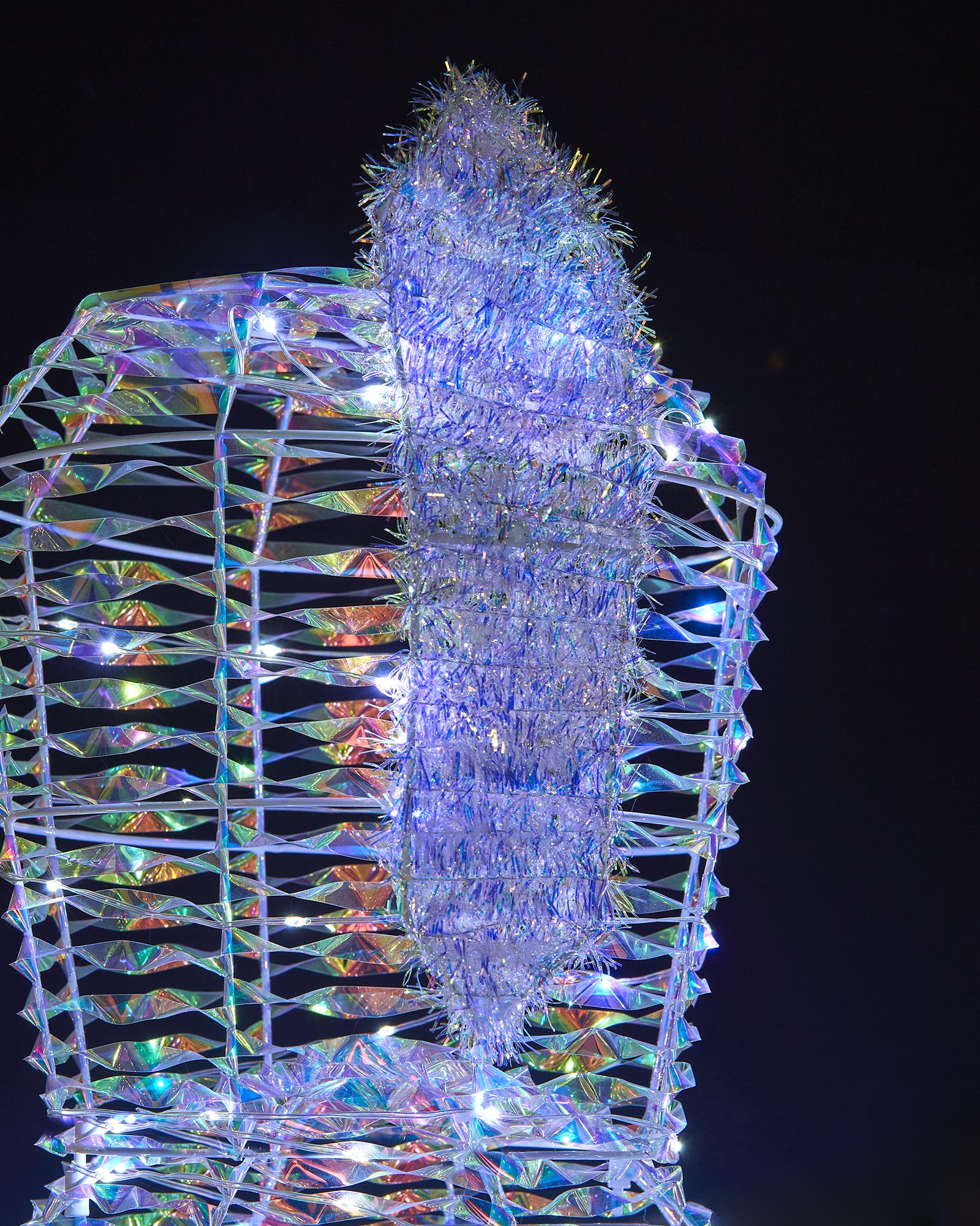 Pre-Lit Iridescent Nutcracker, 6.5 ft