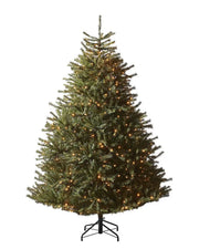 7ft Christmas tree with lights on a white background