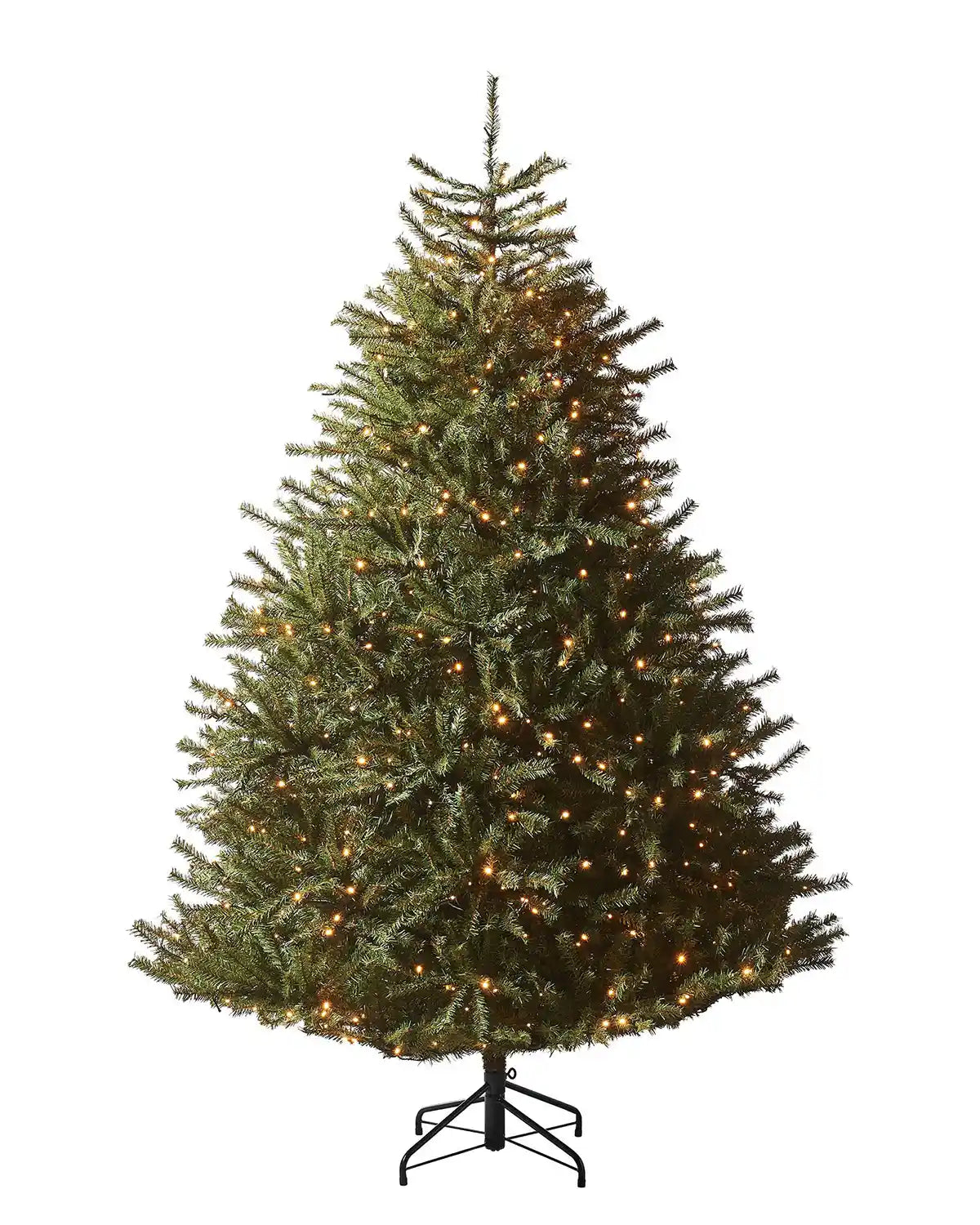 7ft Christmas tree with lights on a white background