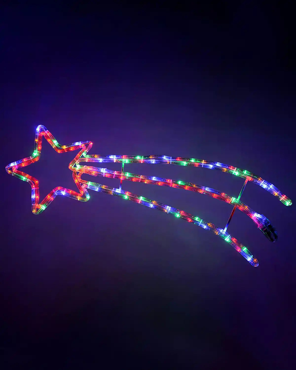 90cm animated shooting star rope light with multi-coloured LEDs