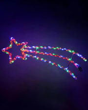 90cm animated shooting star rope light with multi-coloured LEDs