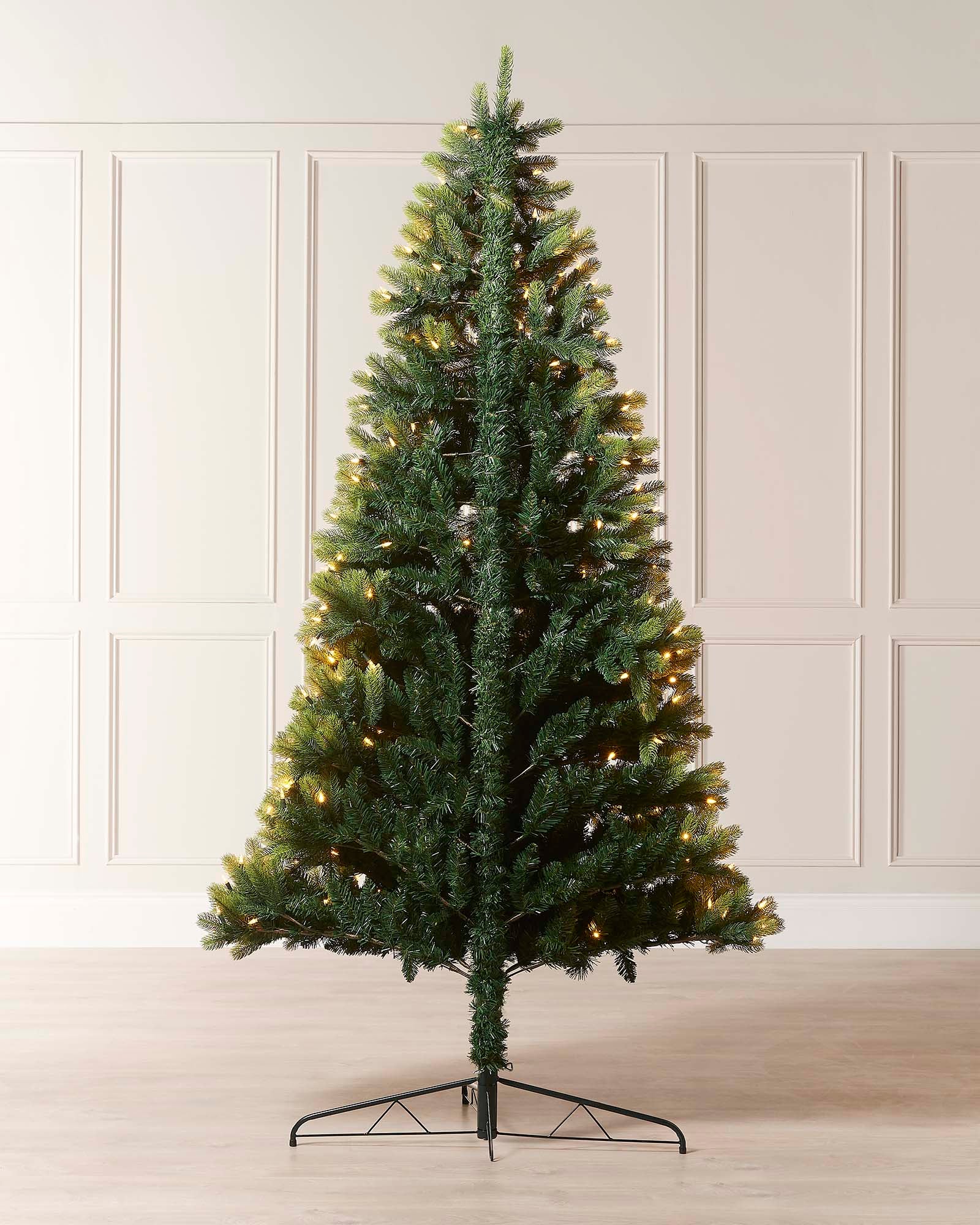 Pre-Lit Mixed Pine Half Christmas Tree, 7ft