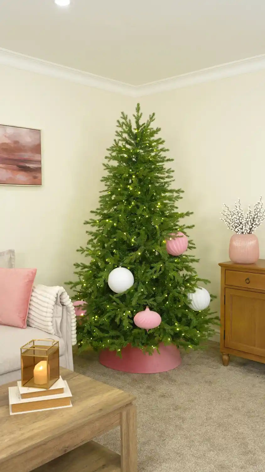 Start with Oversized Pink Baubles