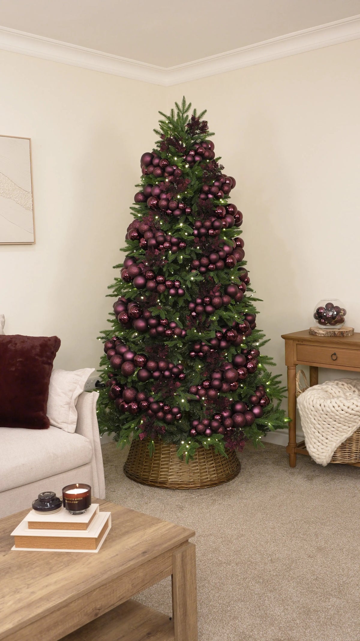 Add Purple Glitter Leaf Picks