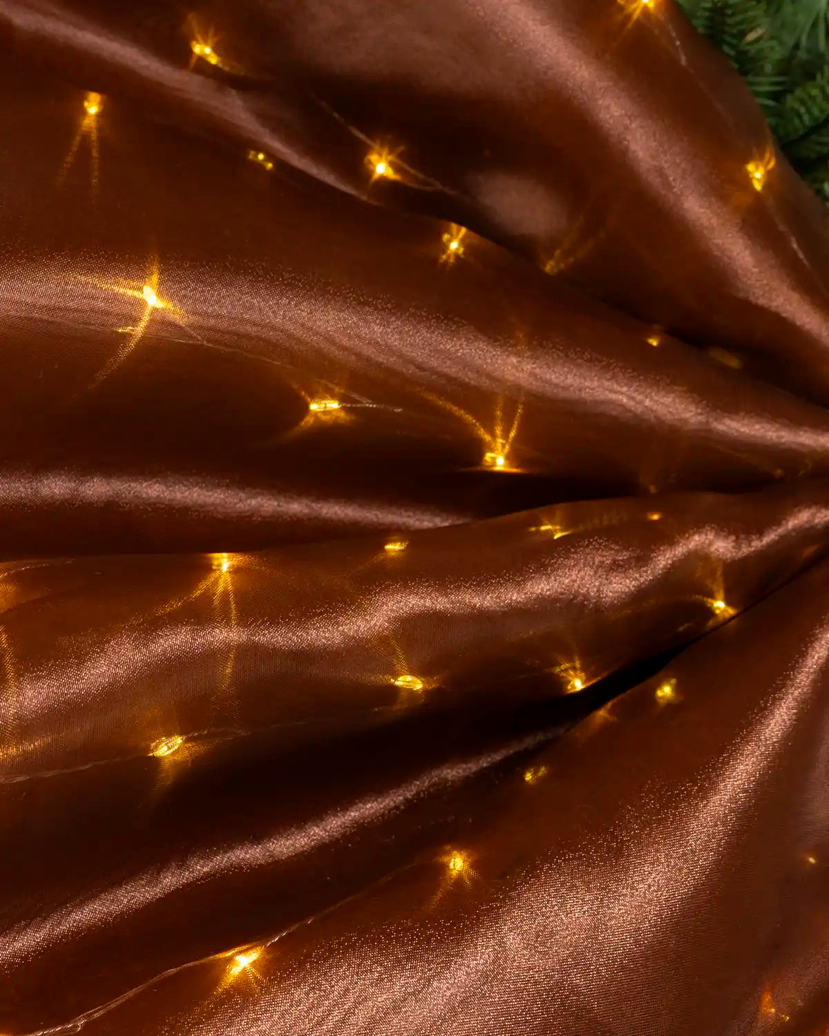 Close-up of the espresso brown fabric 