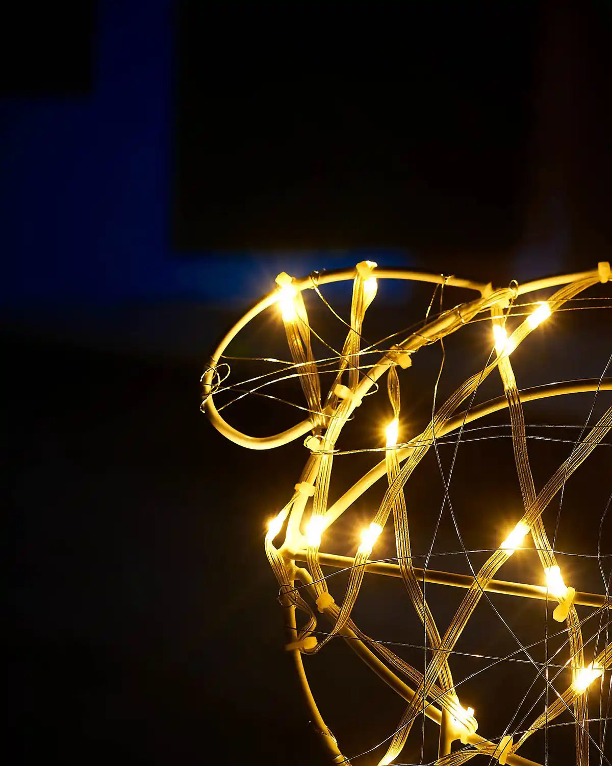 Close up of reindeers tail on a dark background