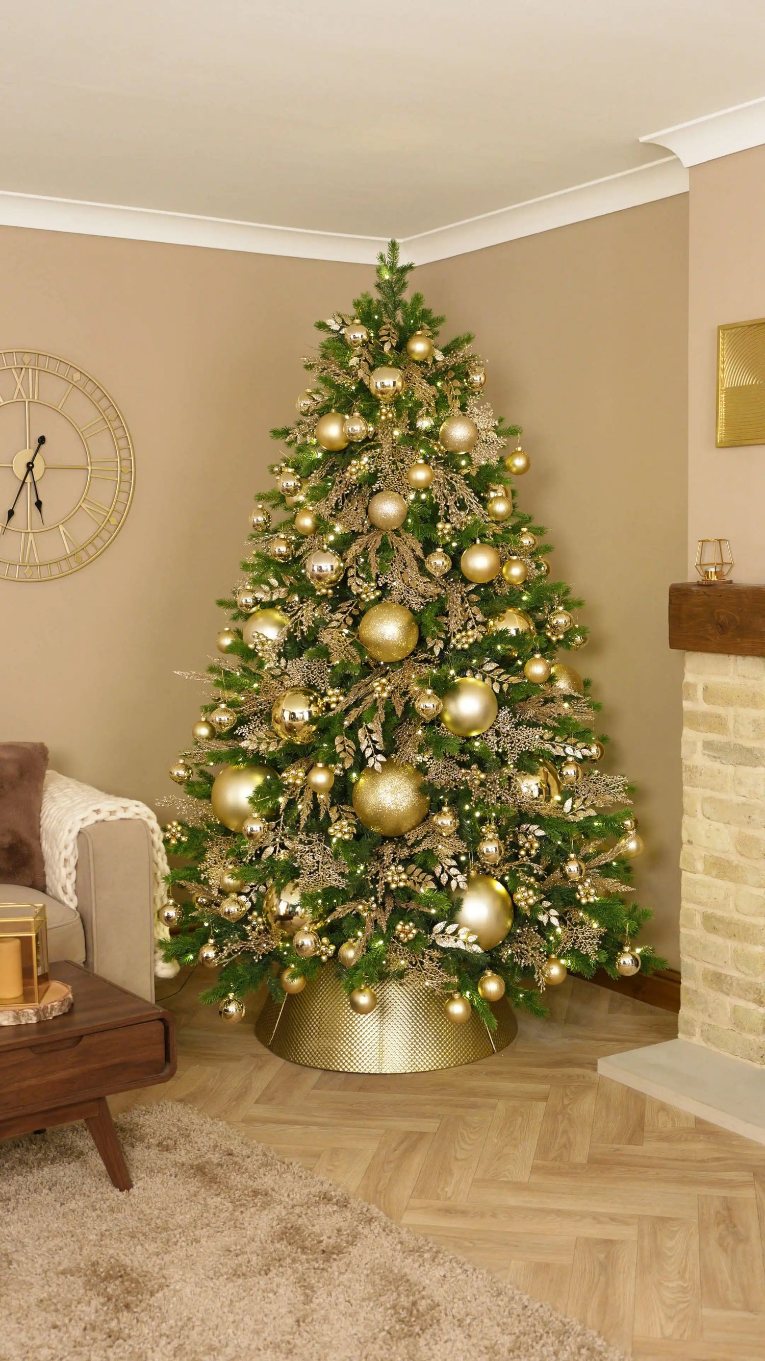 Finish the Branches with Glass Baubles