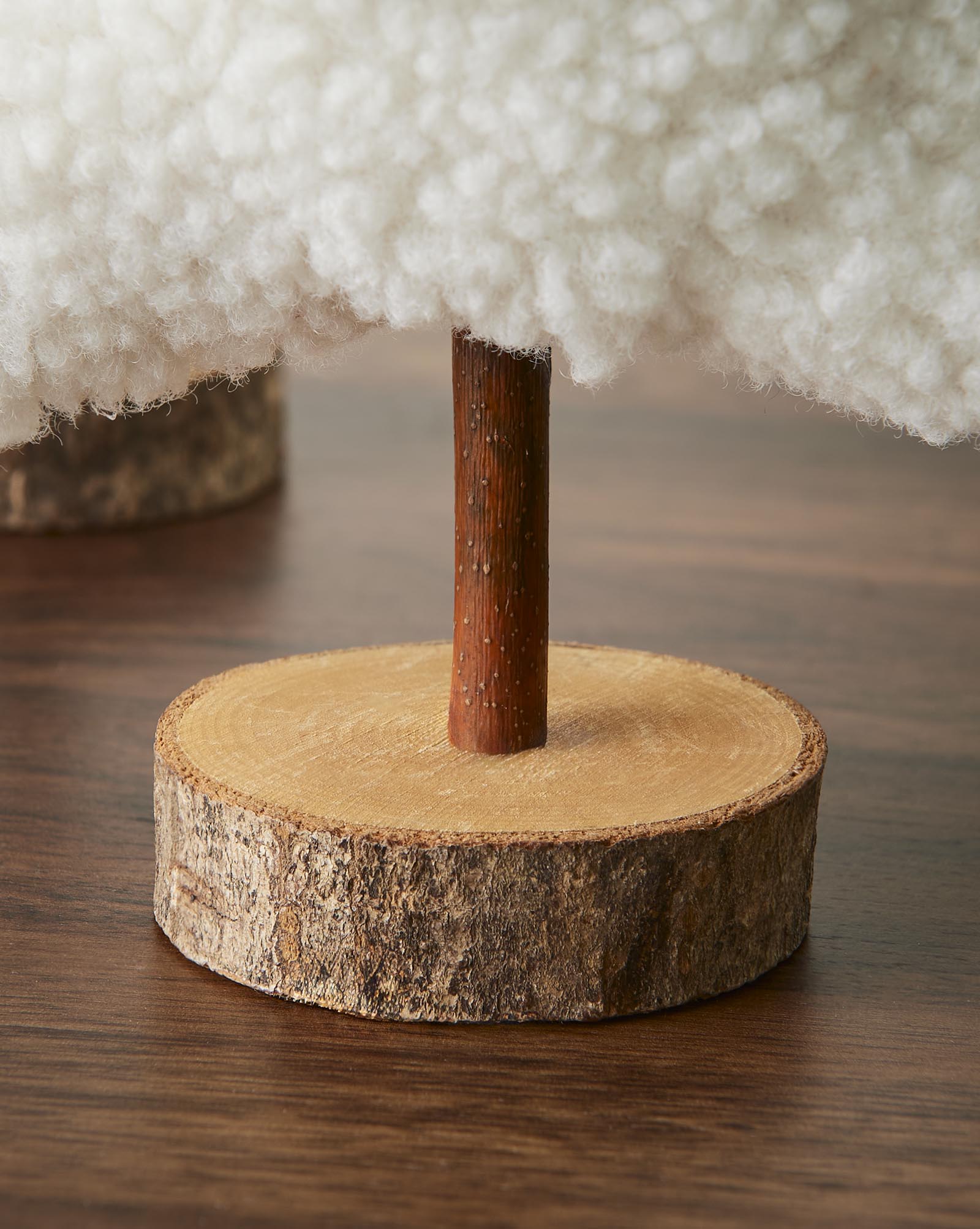 Set of 2 Sherpa Christmas Trees, 34 cm