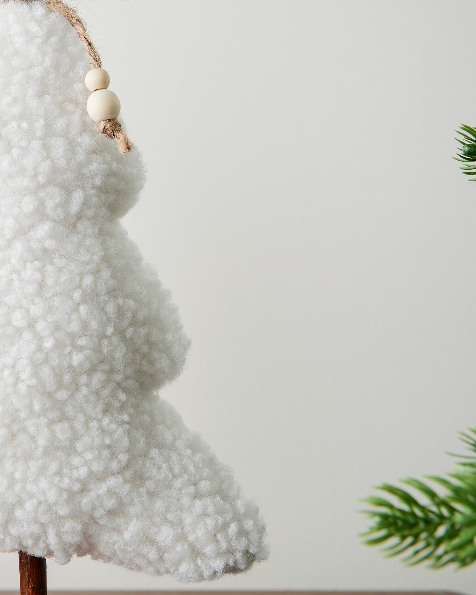 Set of 2 Sherpa Christmas Trees, 34 cm