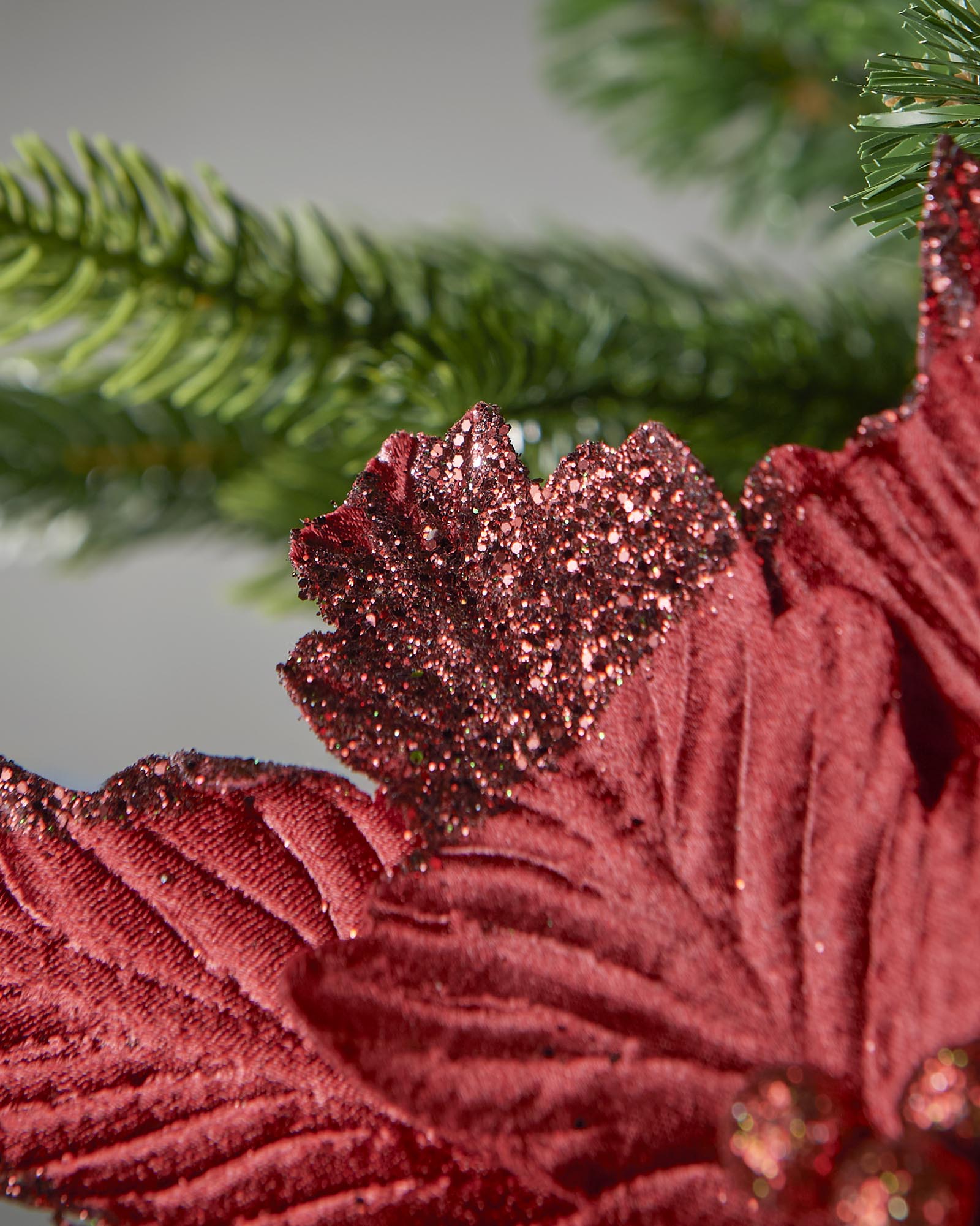 Red Artificial Poinsettia Flower, 26 cm