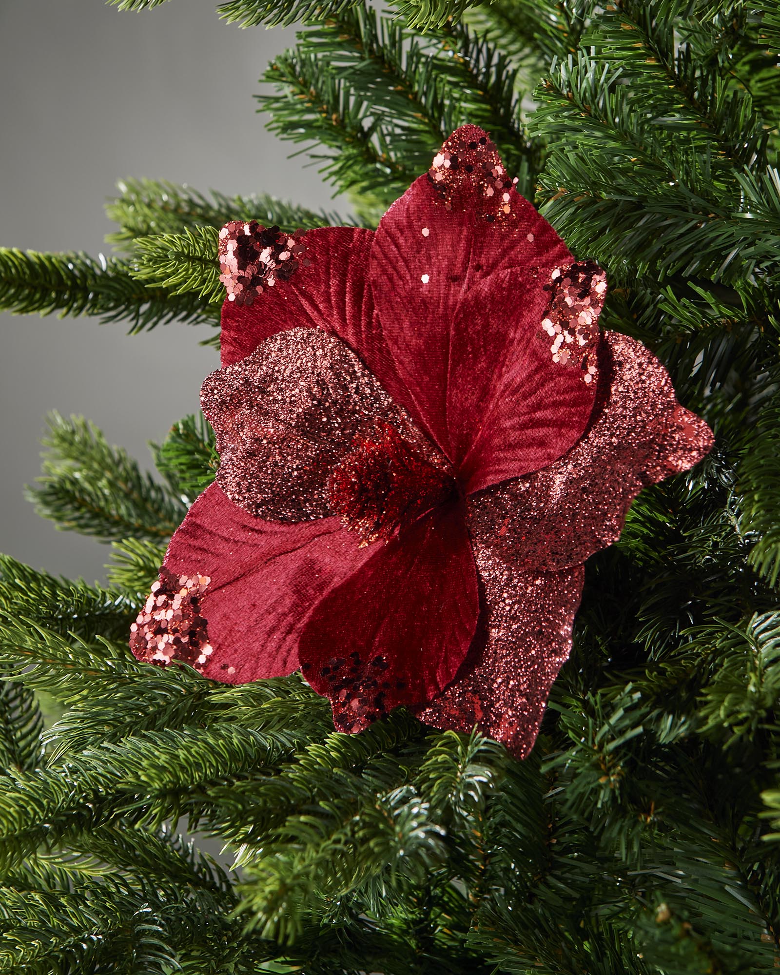 Red Artificial Magnolia Flower, 25 cm