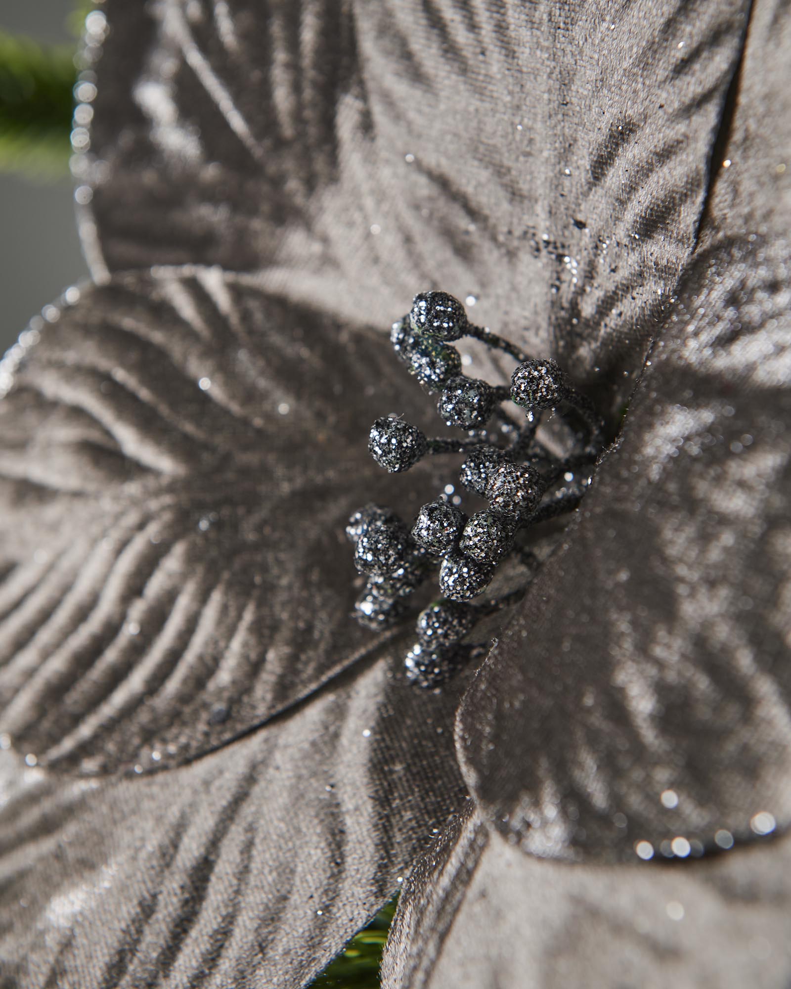 Grey Artificial Magnolia Flower, 28 cm