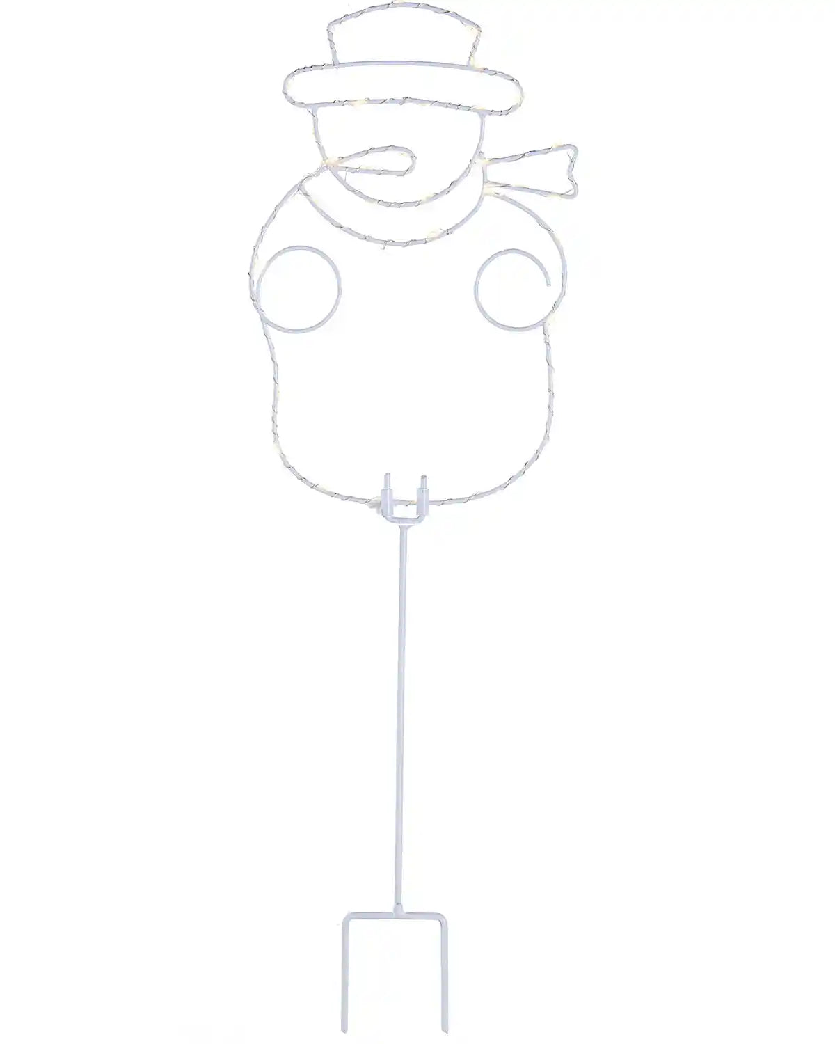 Decorated Snowman Pathway Stake Light, 60 cm on a white background
