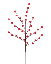 Decorative branch with red berries on a white background
