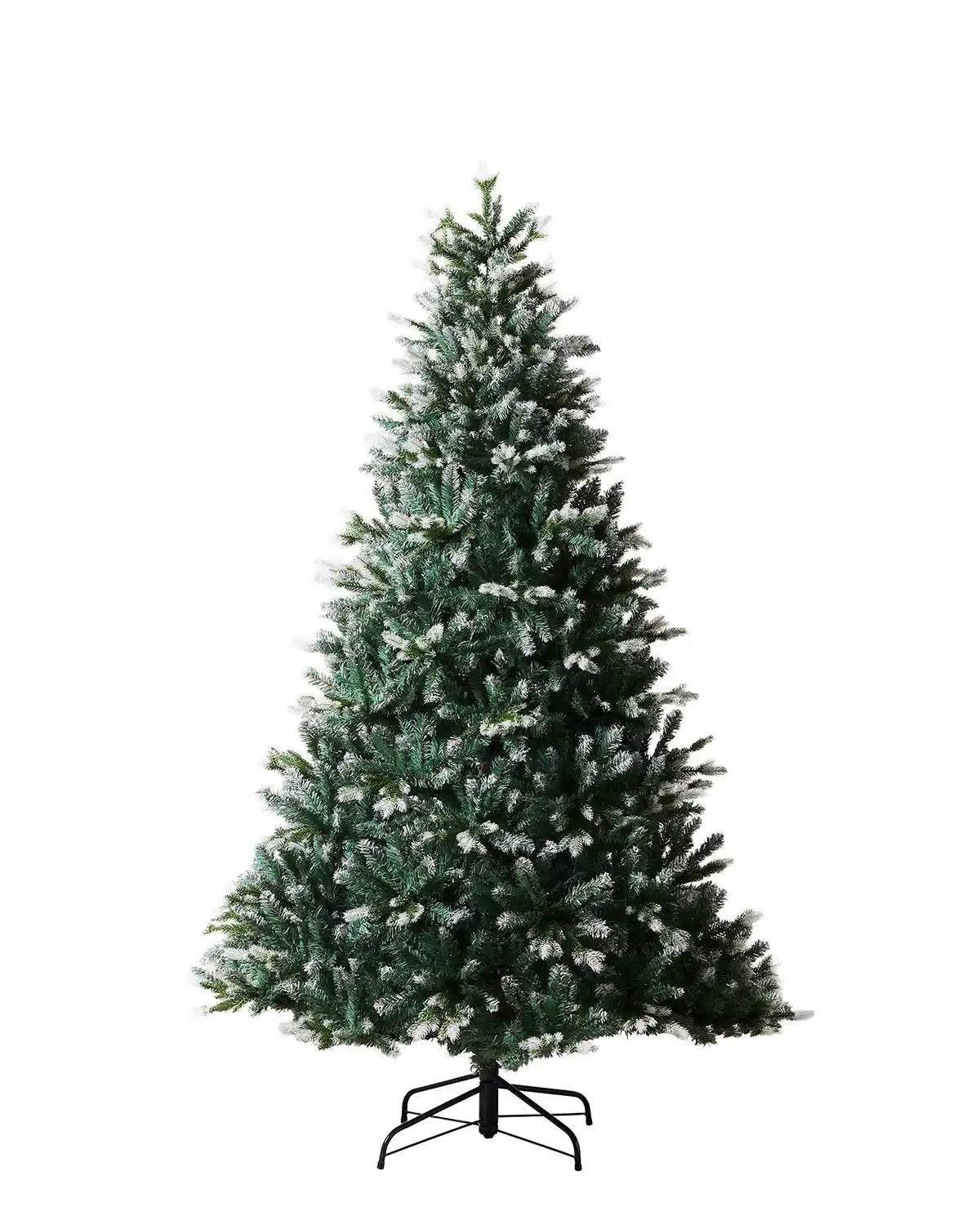 Evergreen Snow Flocked Tip Christmas Tree, 6ft on a White background
