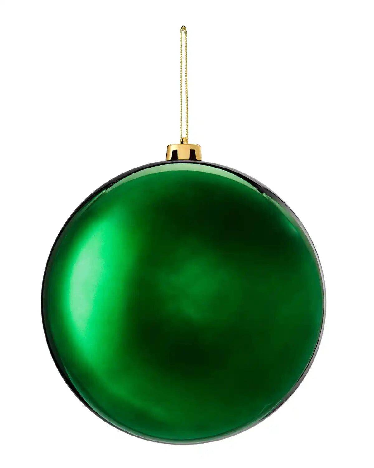 Gloss green oversized bauble on a white background
