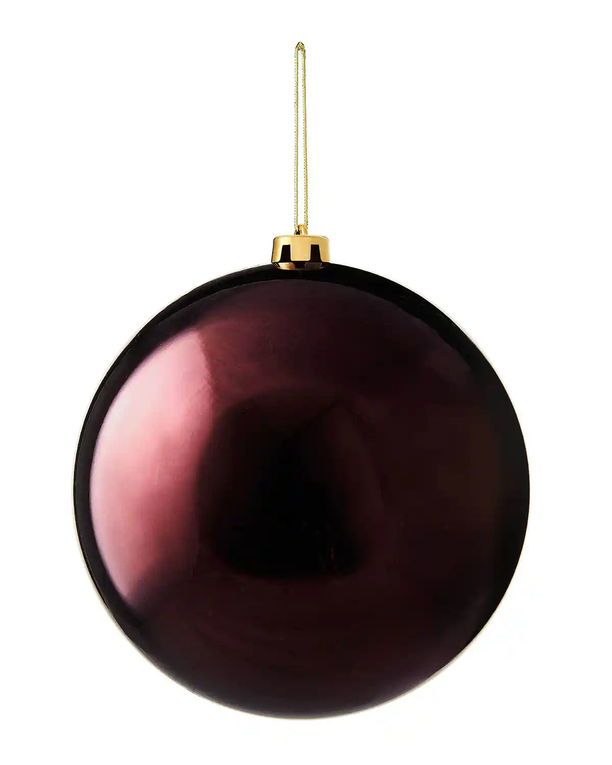 Gloss oversized burgundy bauble on a white background