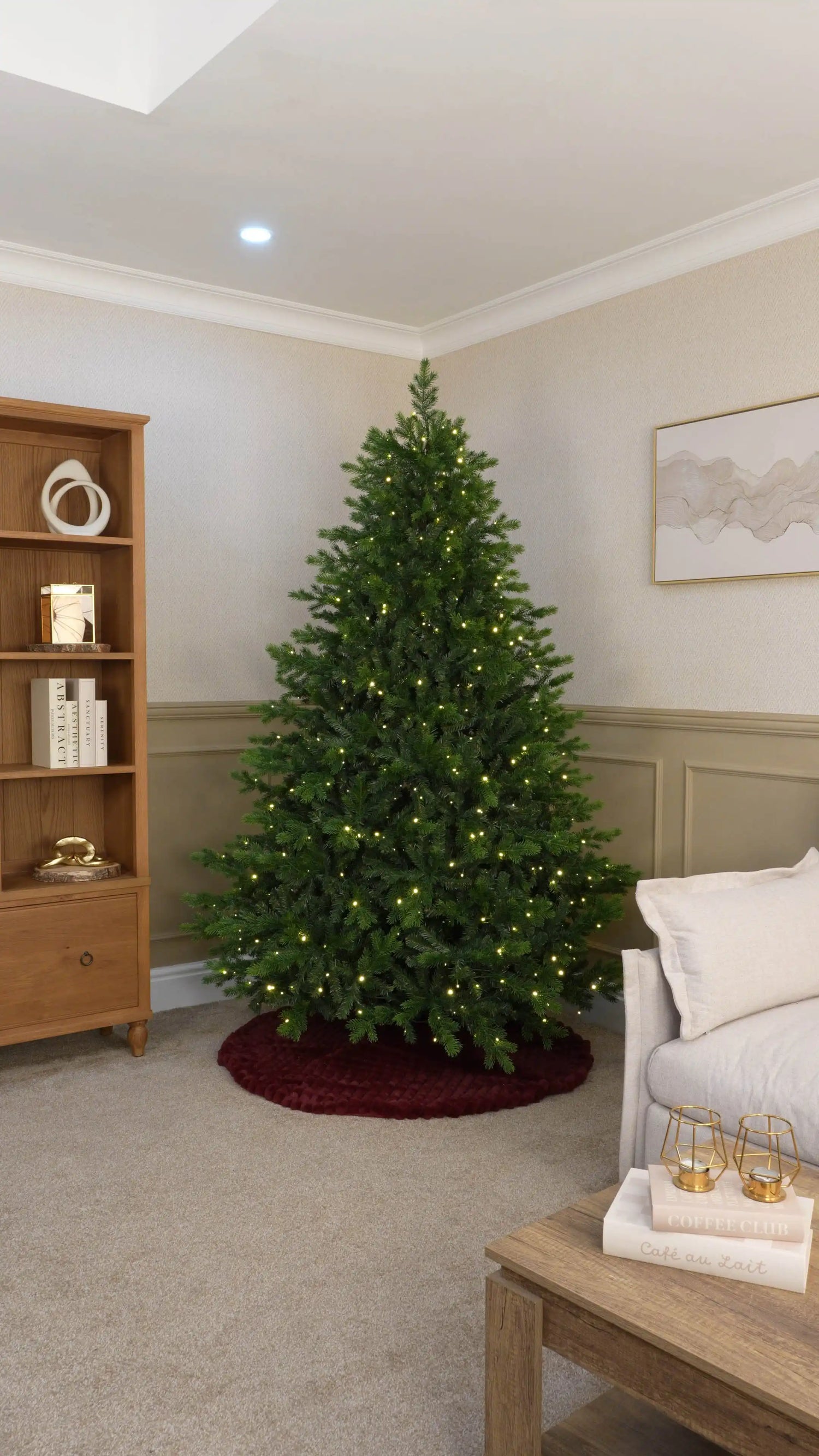 Shape Your Christmas Tree and Add a Tree Skirt