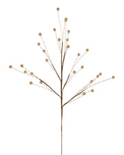 Gold Glitter Berry Christmas Tree Spray on a white background