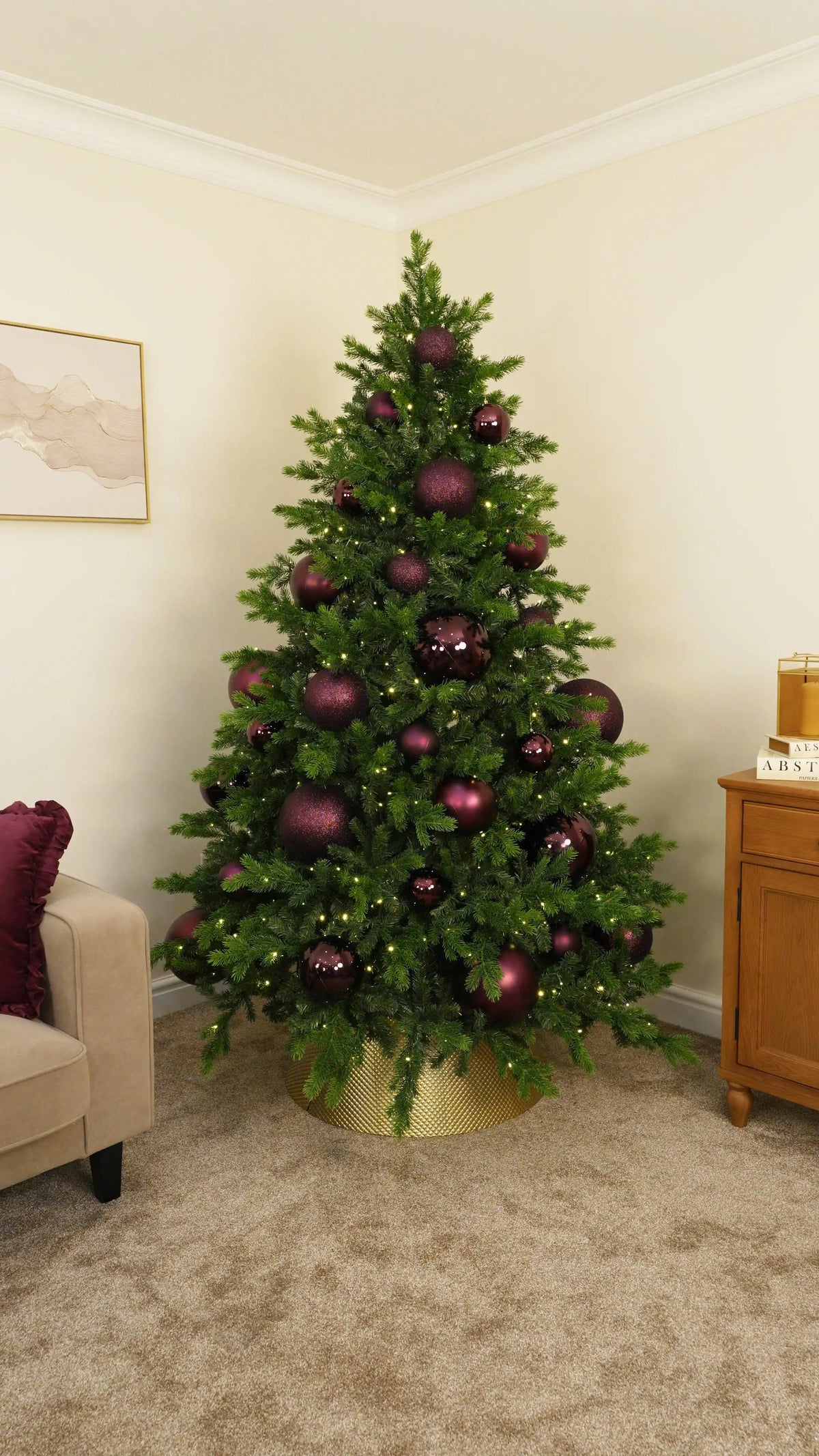 Fill Smaller Spaces with 10cm Purple Baubles
