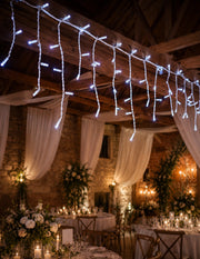 Pro Series Connectable Wedding Icicle Lights, White