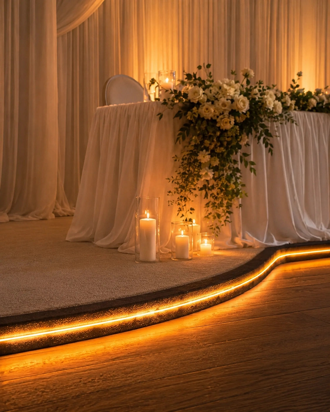 Pro Series Connectable Wedding Neon Flex, Made to Measure, Warm White