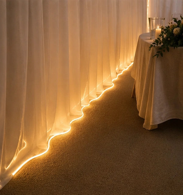 Pro Series Connectable Wedding Neon Flex, Made to Measure, Warm White