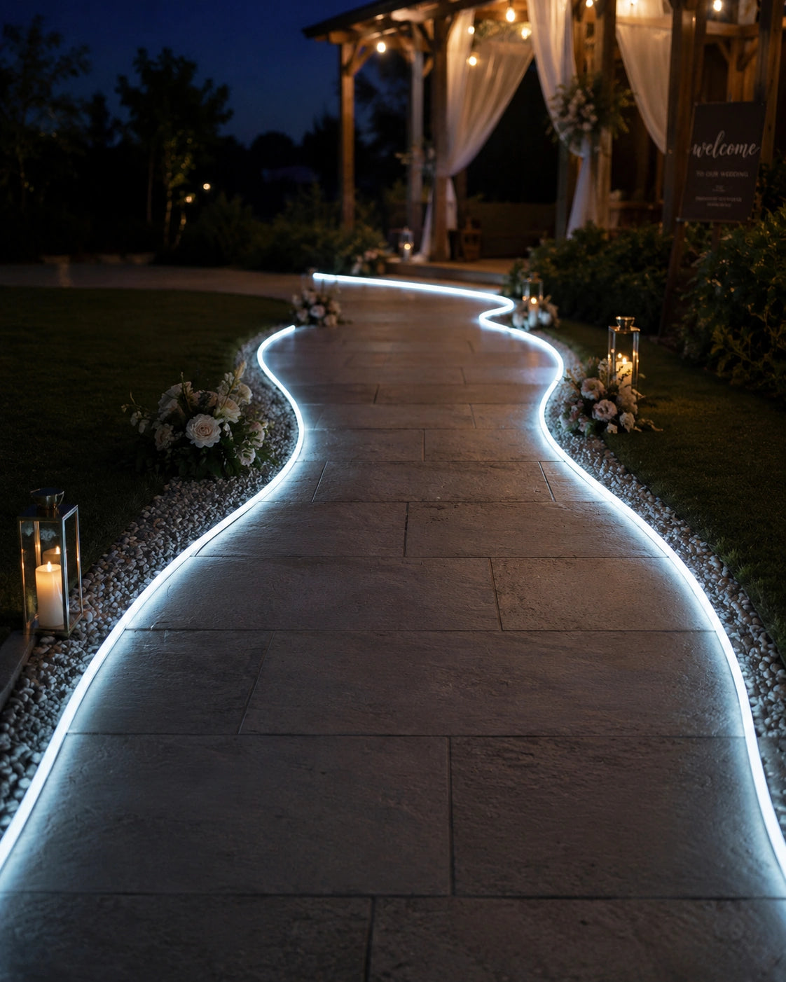 Pro Series Connectable Wedding Neon Flex, Made to Measure, White