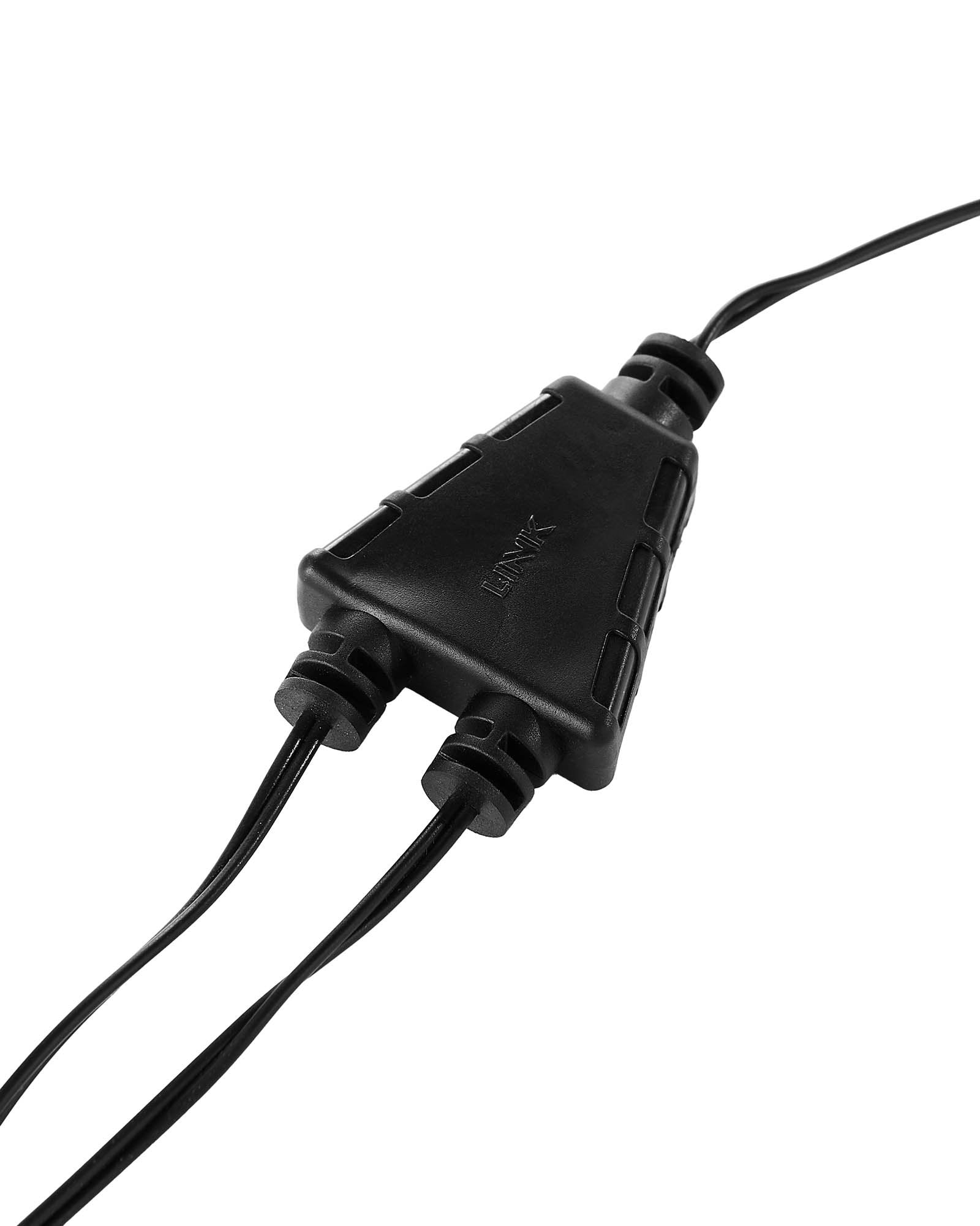 Home Series Y Cord Connector, Connectable, Black
