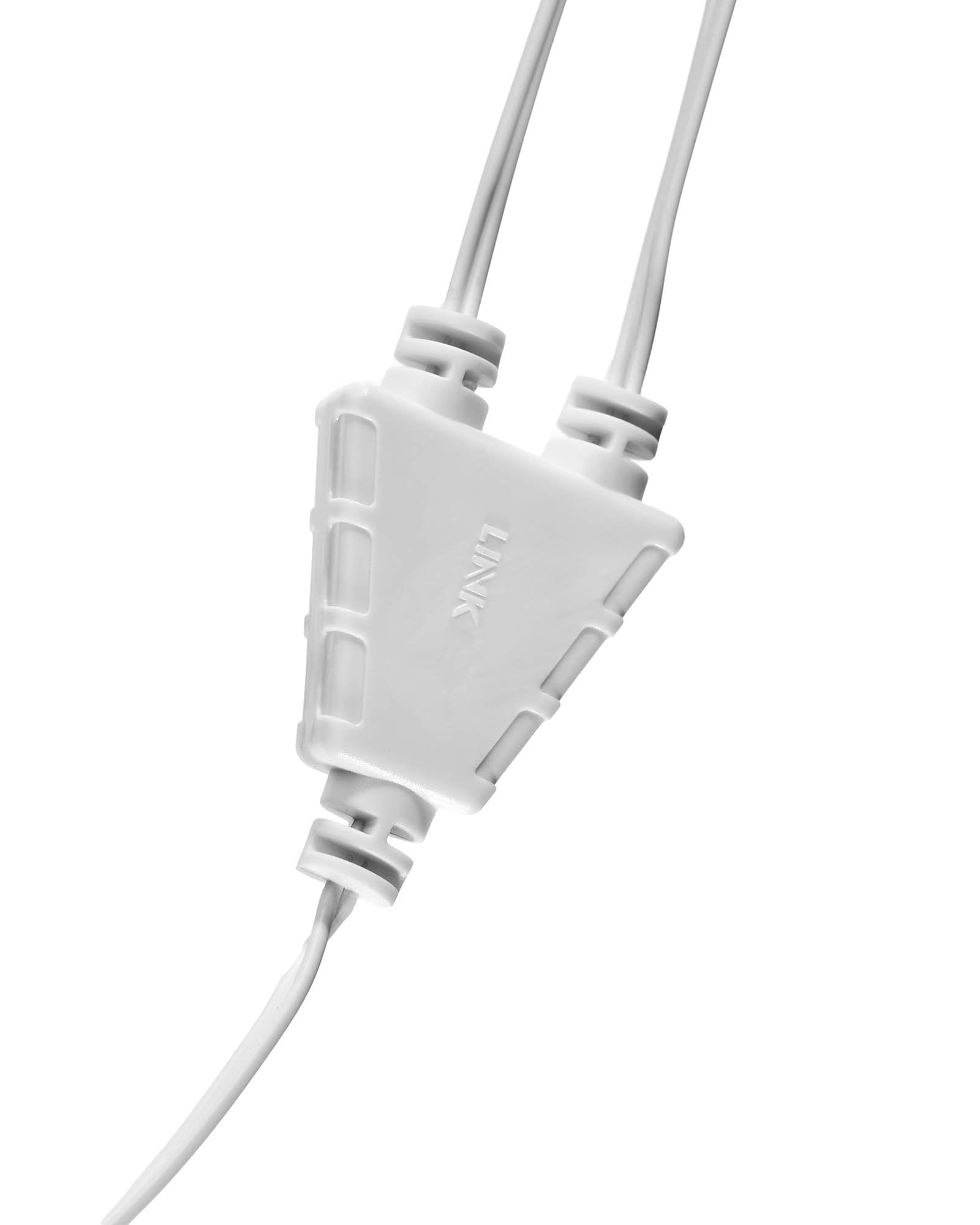 Home Series Y Cord Connector, Connectable, White