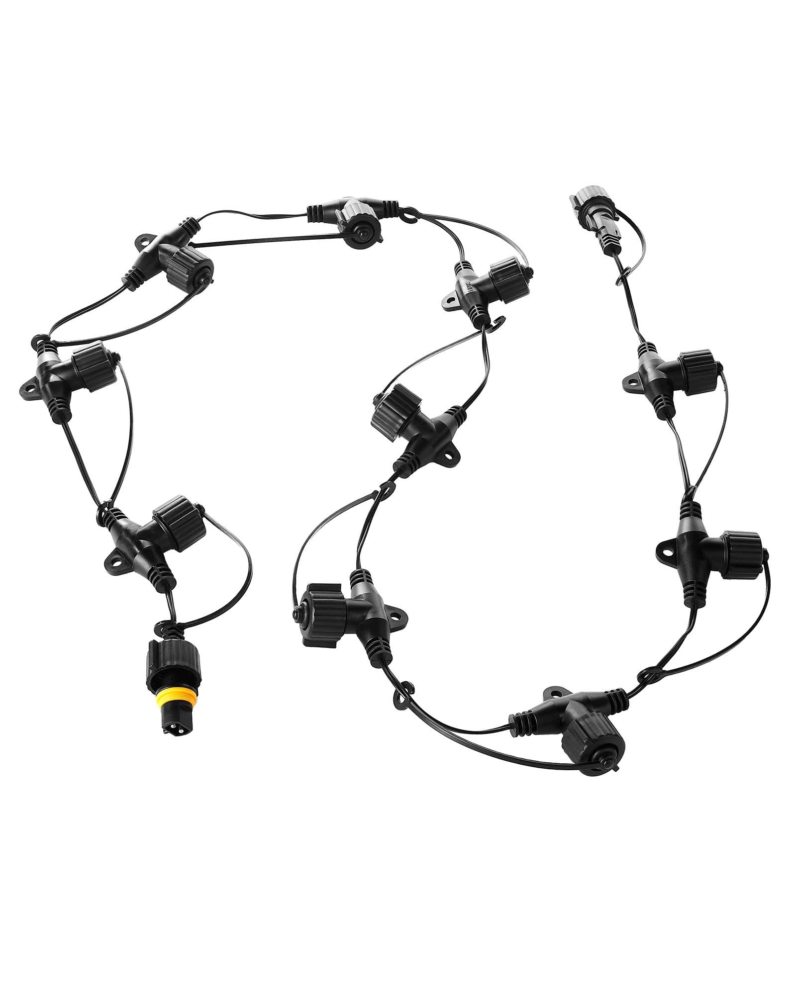 Home Series 10 T Port Curtain Connectors, Connectable, Black Cable