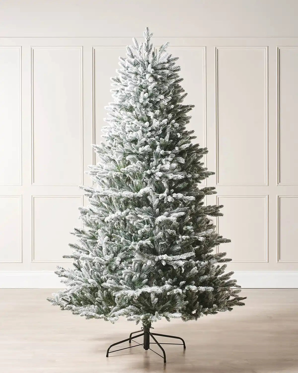 Luxury Snow Flocked Christmas Tree, 6 ft on a Panel textured background
