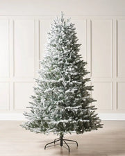 Luxury Snow Flocked Christmas Tree, 7ft on a Panel textured background
