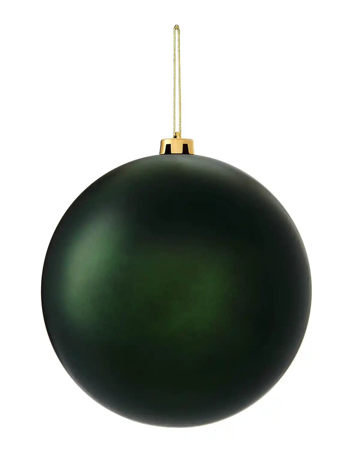 Oversized sage green bauble on a white background