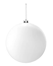 Oversized white matt bauble on a white background