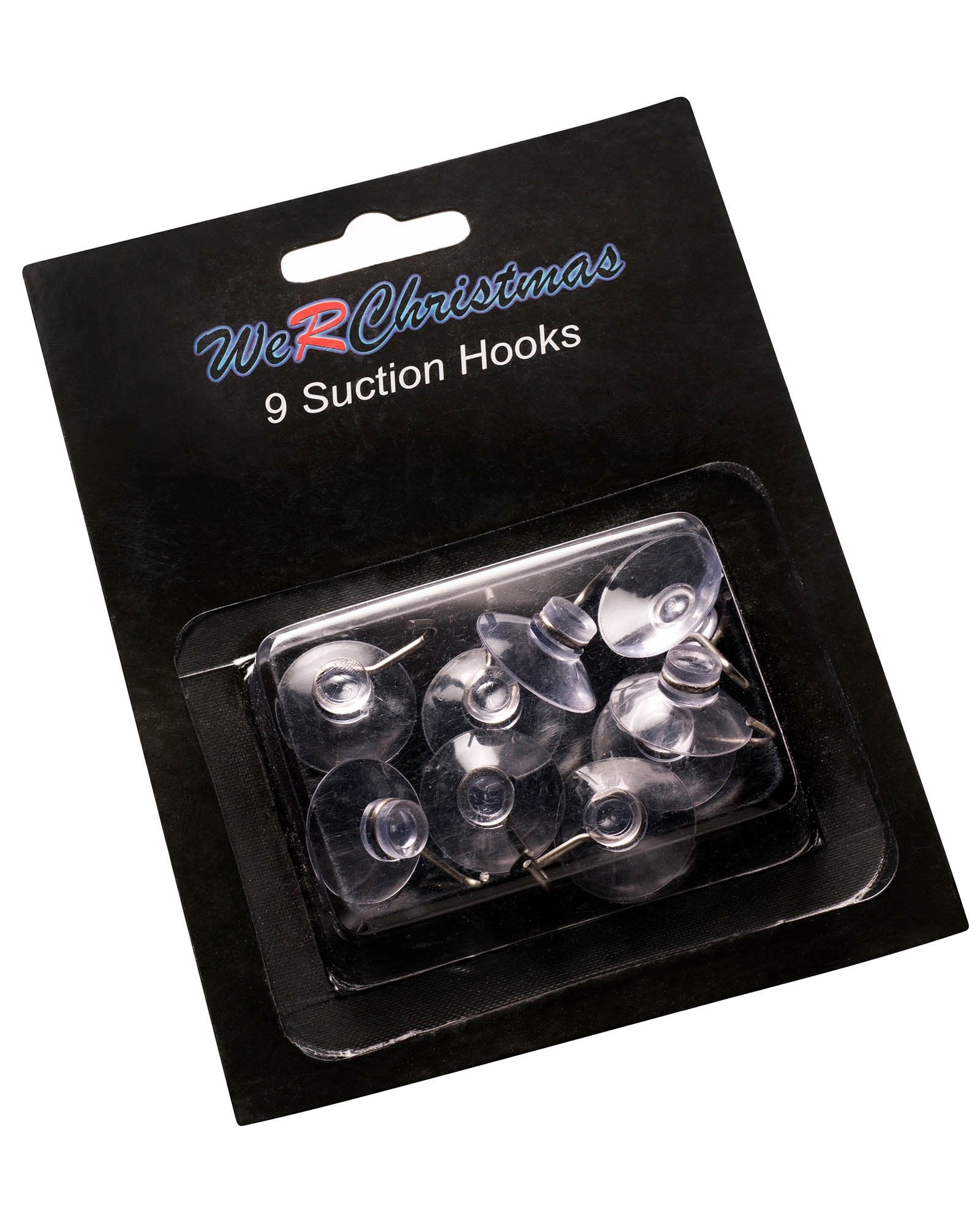 Pack of 9 Multi-Purpose Suction Clips with Hook displayed on a white background.