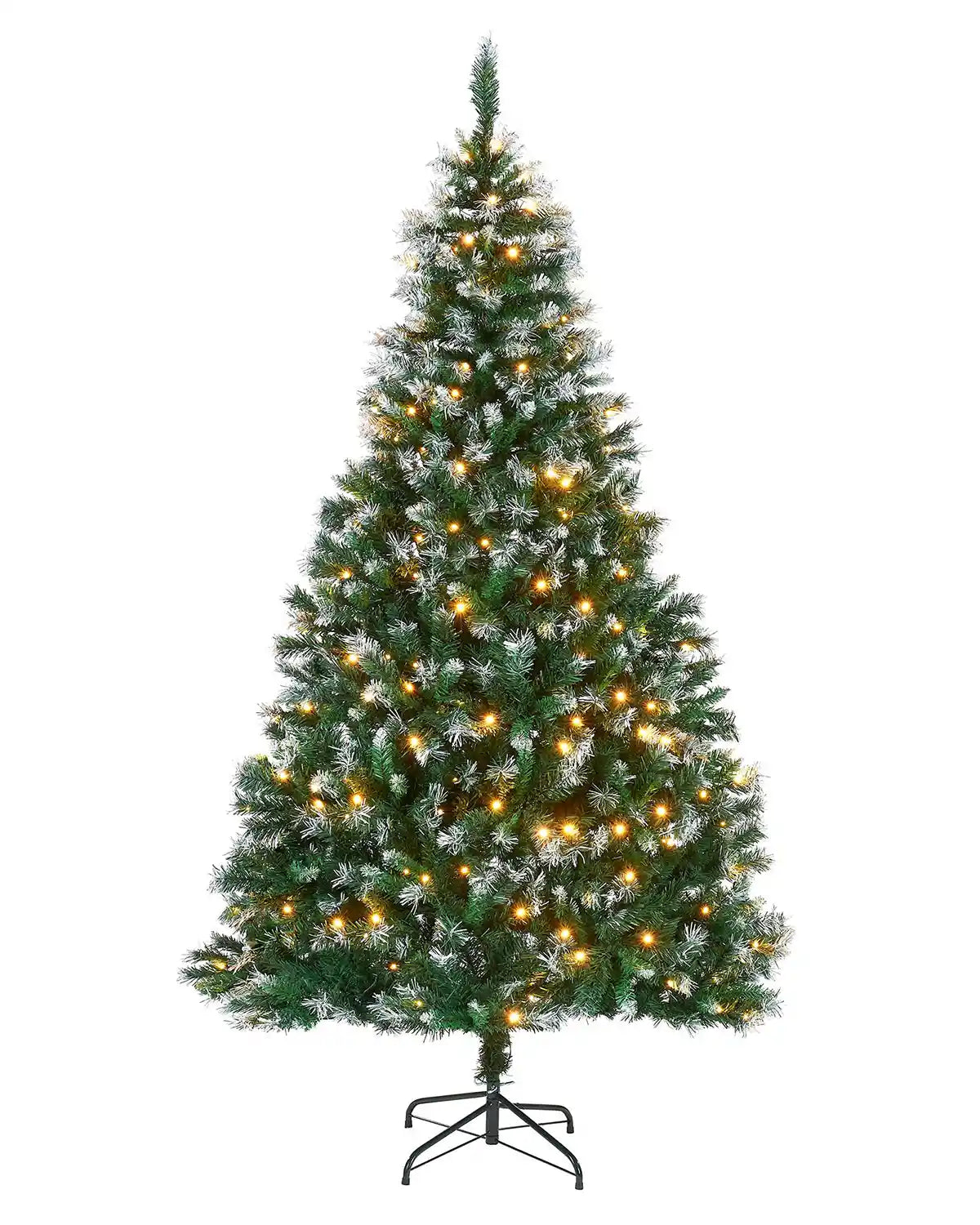 Pre-Lit Frosted Mixed Pine Christmas Tree, 7ft on a white background