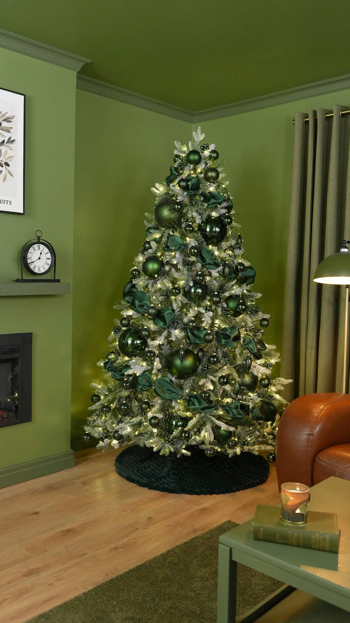 Finish with the Sage Green Glass Baubles