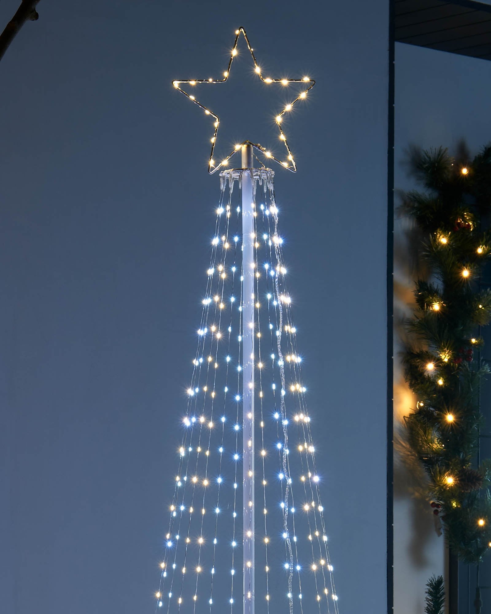 Waterfall Christmas Tree Light, Warm White, 2.1 m