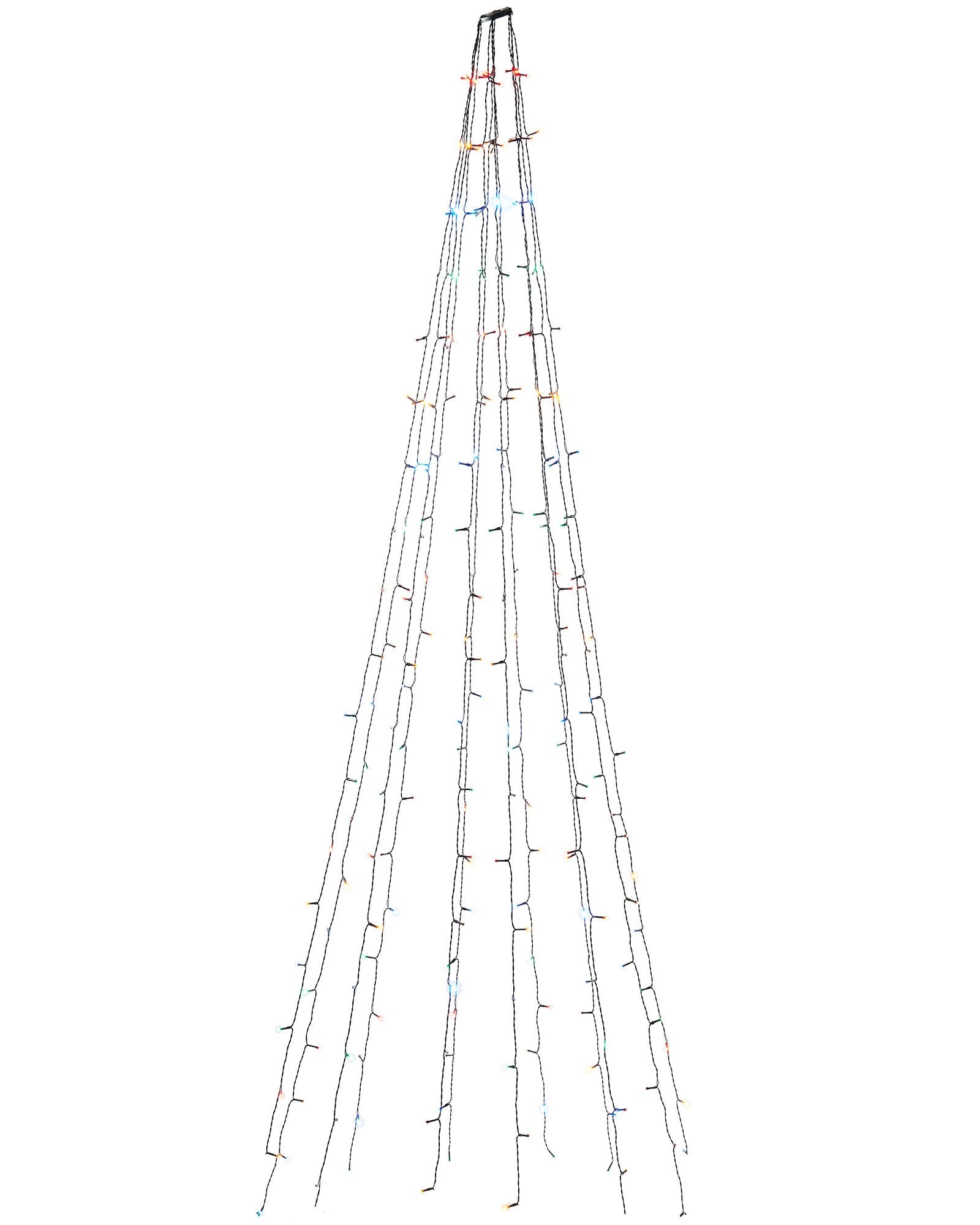 240 LED Christmas Tree Light String, Multi Colour, 2.5 m