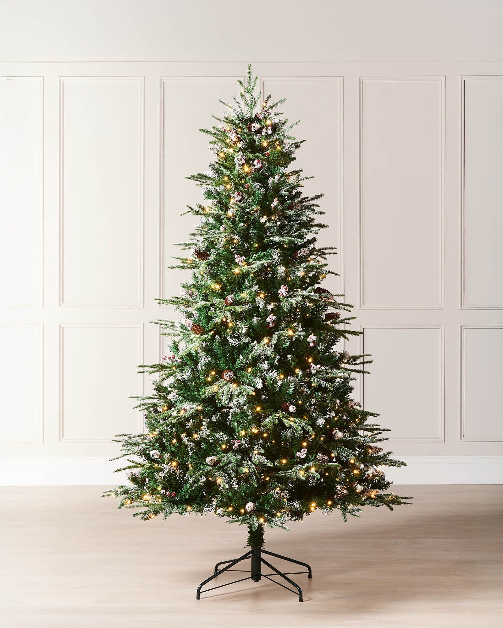 Pre-Lit Snow Flocked Norwegian Spruce Christmas Tree