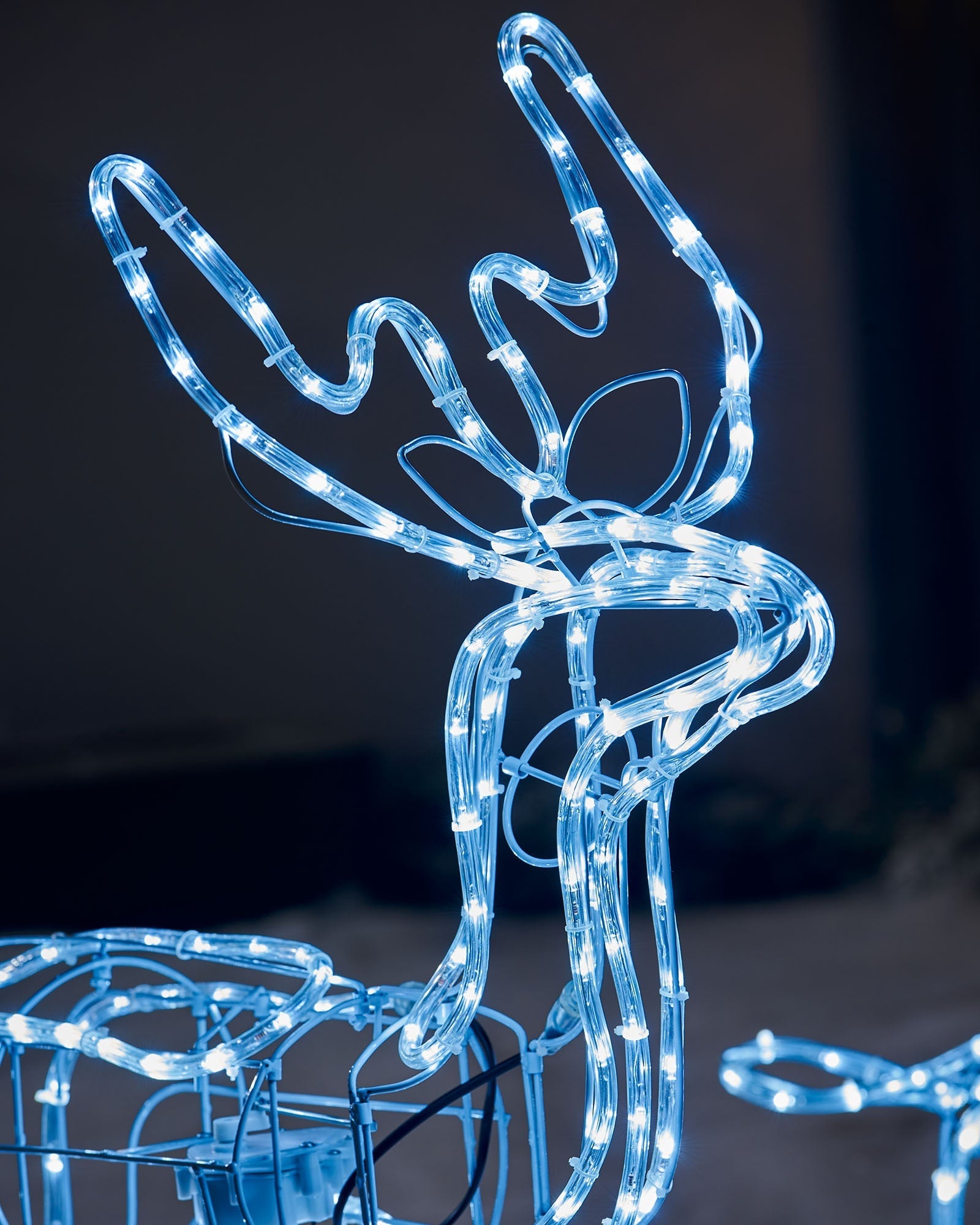Pre-Lit 3D Animated Reindeer Pair, Silhouette, 88 cm