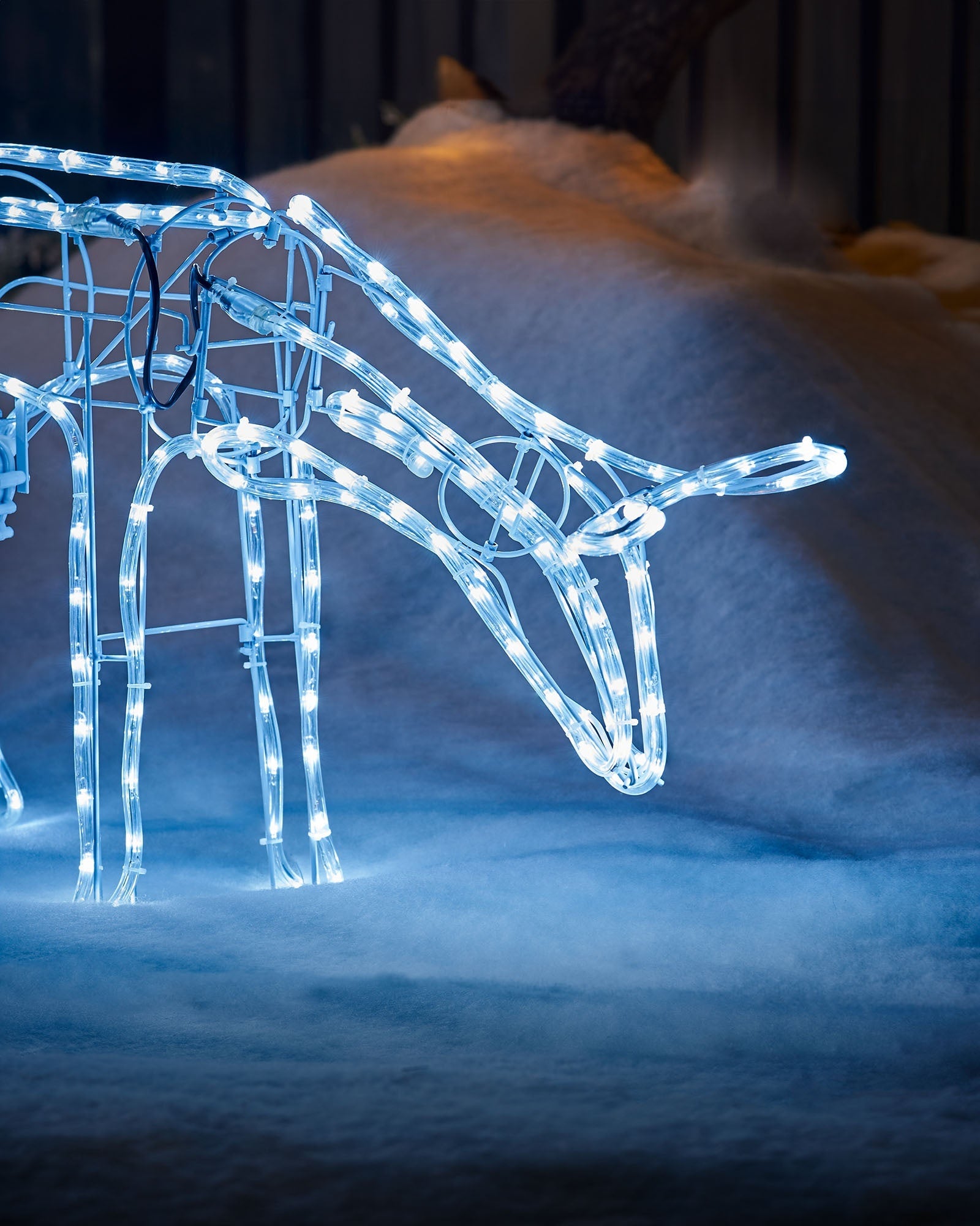 Pre-Lit 3D Animated Reindeer Pair, Silhouette, 88 cm