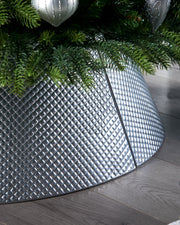 Quilted Metal Tree Collar, Silver, 71 cm