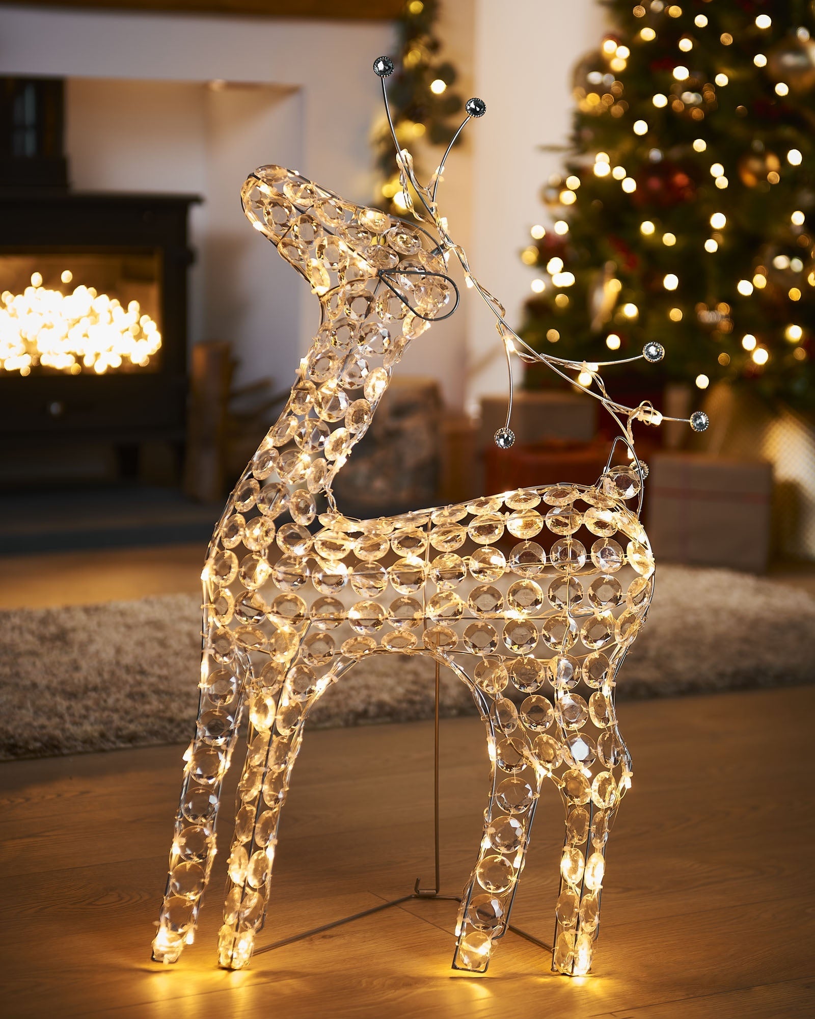 2D Crystal Reindeer, 80 cm