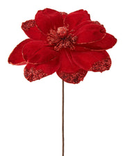 Red Artificial Magnolia Flower, 26 cm
