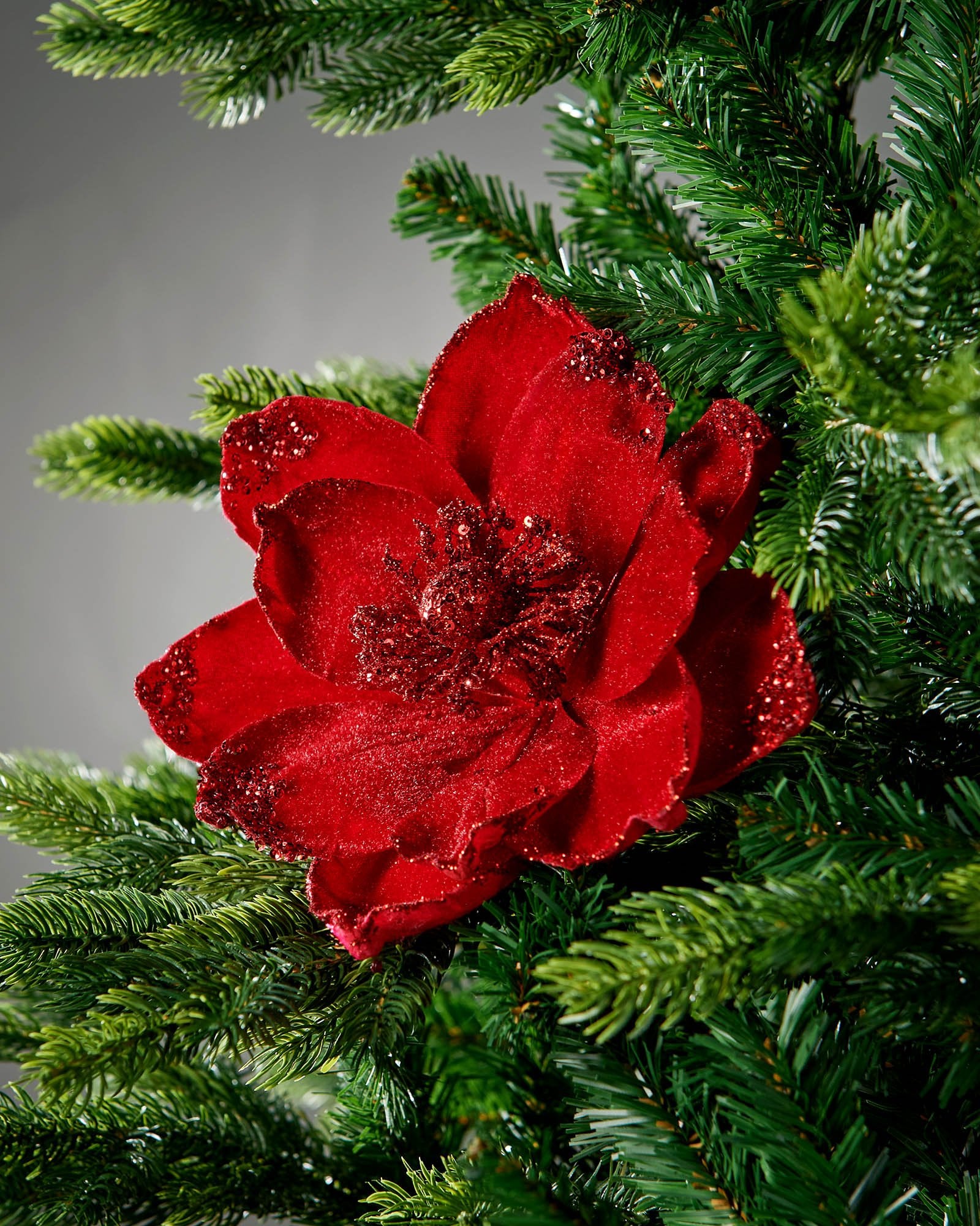 Red Artificial Magnolia Flower, 26 cm