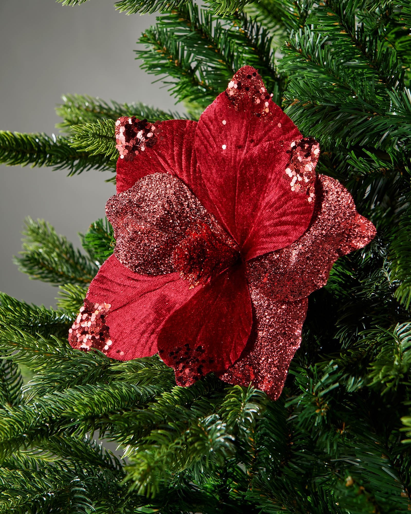 Red Artificial Magnolia Flower, 25 cm