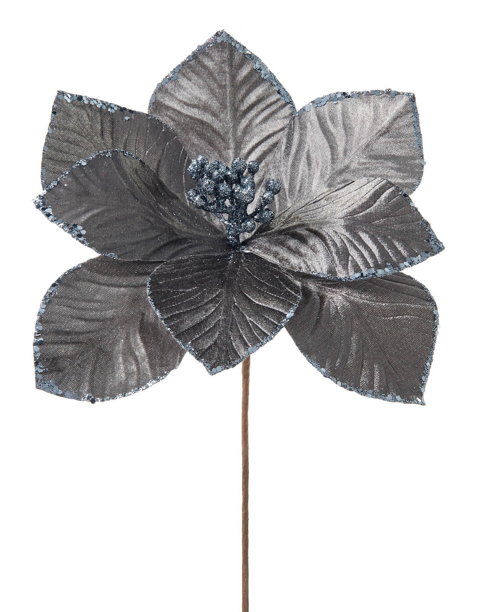 Grey Artificial Magnolia Flower, 28 cm